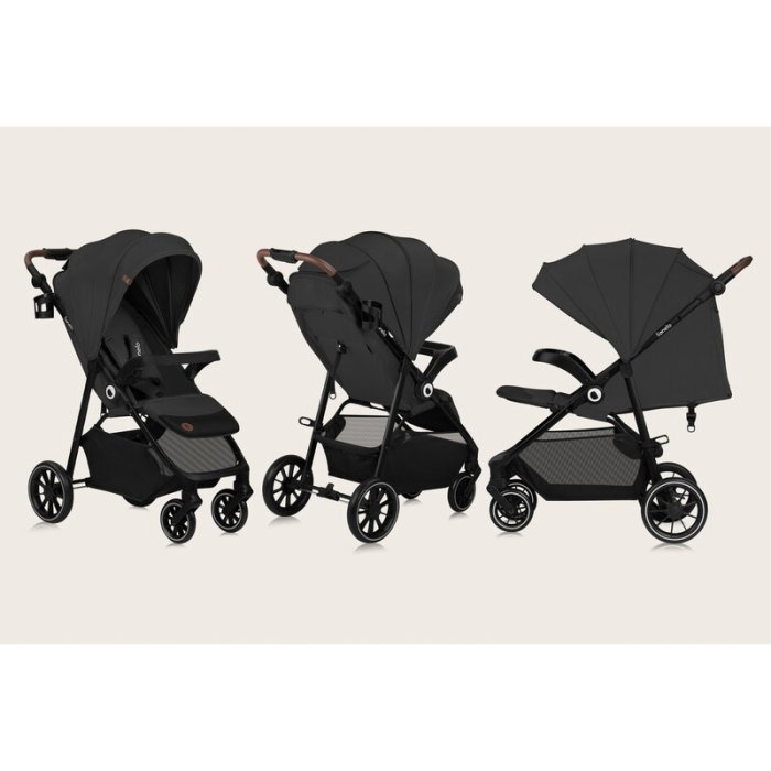 Carucior sport, Lionelo, Emma One, Cu tavita, Suport pahar, Plasa de tantari, Roti EVA, Maner reglabil, Pana la 22 kg, [3]