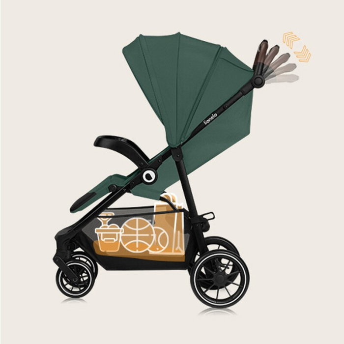Carucior sport, Lionelo, Emma One, Cu tavita, Suport pahar, Plasa de tantari, Roti EVA, Maner reglabil, Pana la 22 kg, [30]