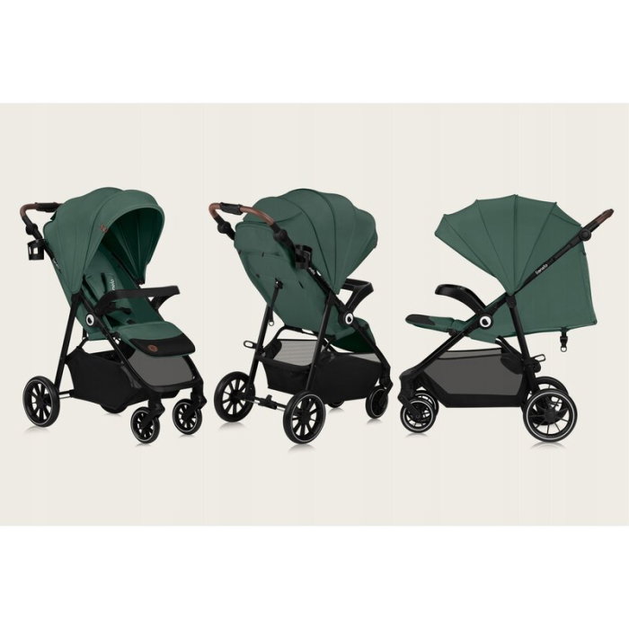 Carucior sport, Lionelo, Emma One, Cu tavita, Suport pahar, Plasa de tantari, Roti EVA, Maner reglabil, Pana la 22 kg, [3]
