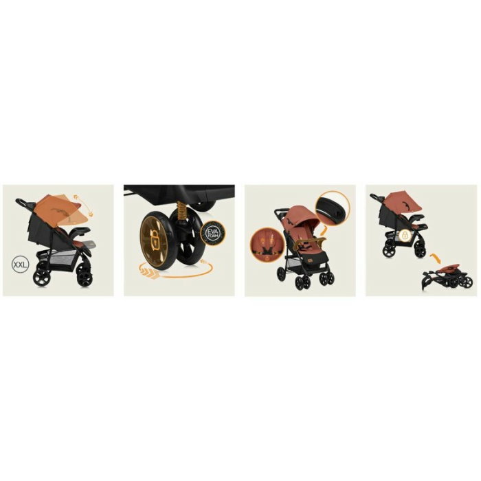 Carucior sport, Lionelo, Emma Plus, Geanta accesorii, Roz 6 luni [20]