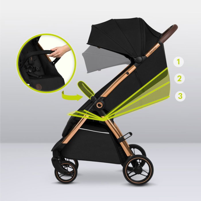 Carucior sport, Lionelo, Ingrid, Capotina impermeabila cu filtru UPF50+, Pana la 22 Kg, Include suport pahar si plasa de tantari, pliere automata, 6 luni+, [25]