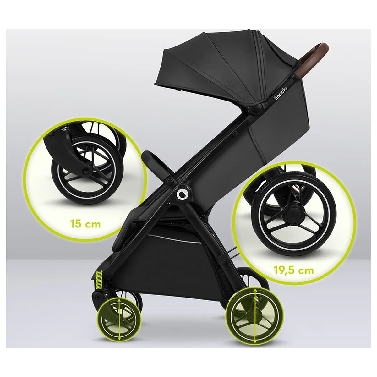 Carucior sport, Lionelo, Ingrid, Capotina impermeabila cu filtru UPF50+, Pana la 22 Kg, Spatar reglabil in 3 pozitii, [23]