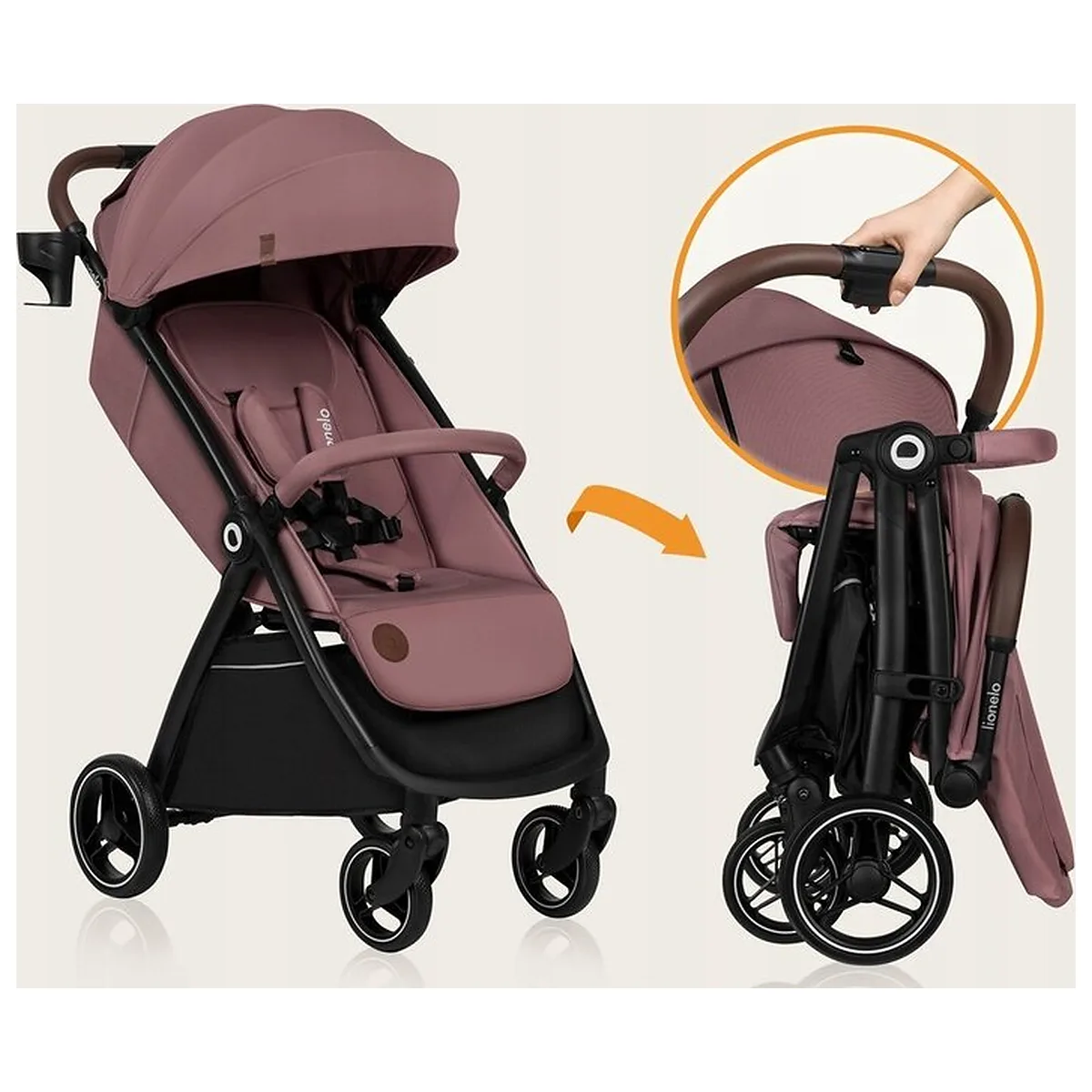 Carucior sport, Lionelo, Ingrid, Capotina impermeabila cu filtru UPF50+, Pana la 22 Kg, Spatar reglabil in 3 pozitii, [15]