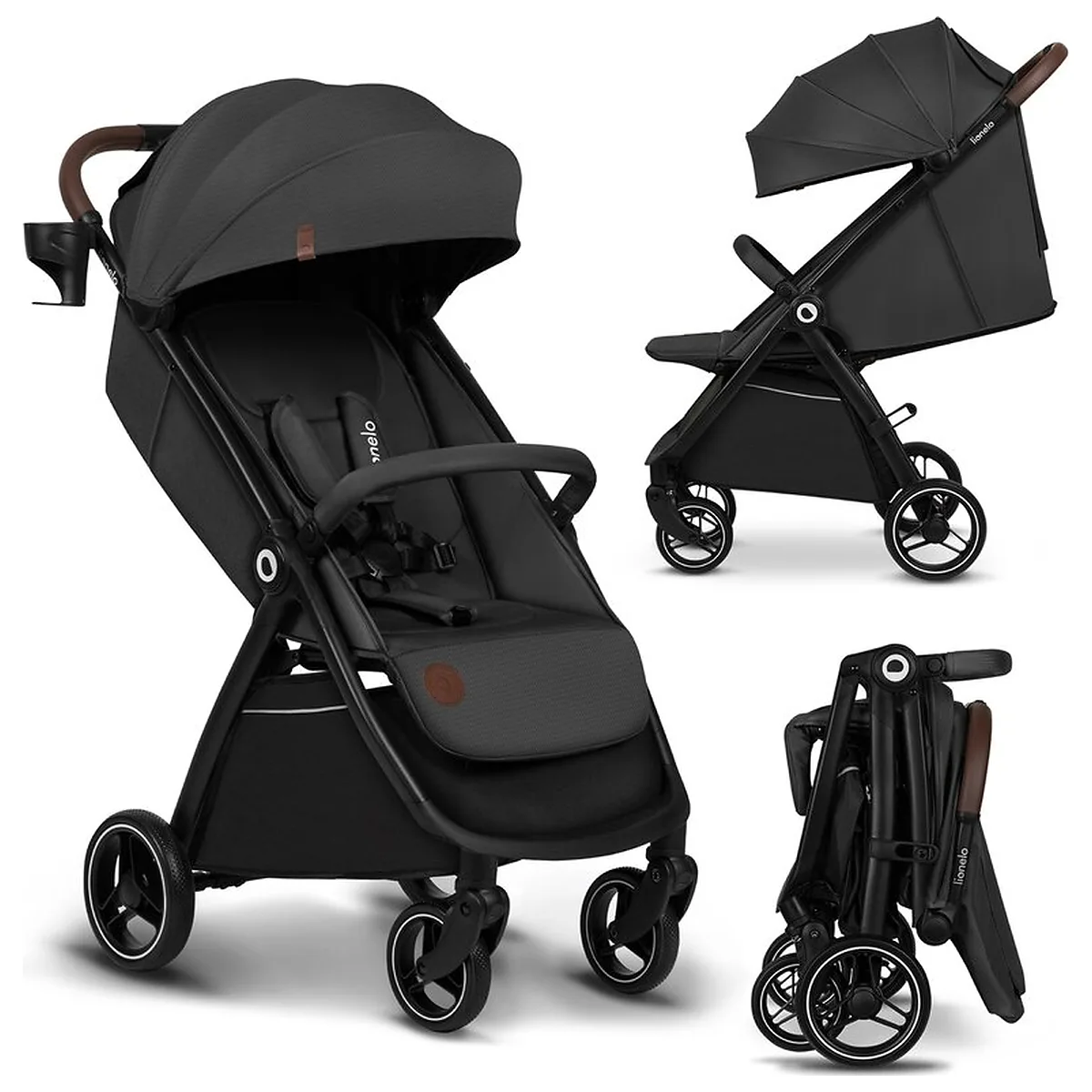 Carucior sport, Lionelo, Ingrid, Capotina impermeabila cu filtru UPF50+, Pana la 22 Kg, Spatar reglabil in 3 pozitii, [18]