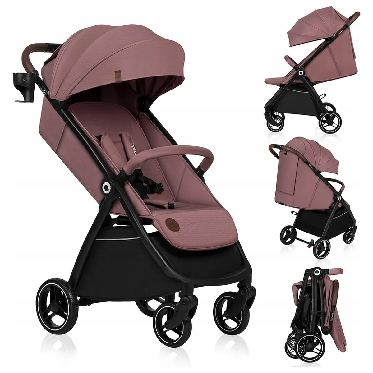 Carucior sport, Lionelo, Ingrid, Capotina impermeabila cu filtru UPF50+, Pana la 22 Kg, Spatar reglabil in 3 pozitii, [3]