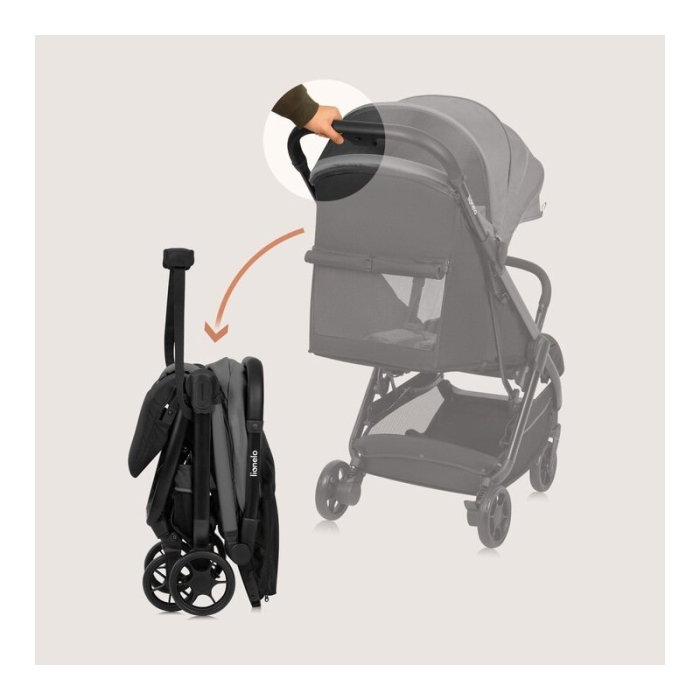 Carucior sport, Lionelo, Julie Air, Greutate redusa - 7.5 kg, Sustine 22 kg, 6 luni+, Capotina impermeabila, Protectie [18]