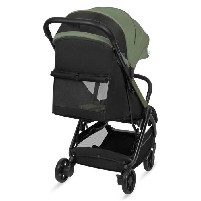 Carucior sport, Lionelo, Julie Air, Greutate redusa - 7.5 kg, Sustine 22 kg, 6 luni+, Capotina impermeabila, Protectie SPF 50+, Include suport sticla, Pliere compacta pentru calatorii, Verde Sage [27]