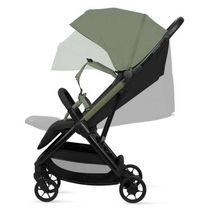 Carucior sport, Lionelo, Julie Air, Greutate redusa - 7.5 kg, Sustine 22 kg, 6 luni+, Capotina impermeabila, Protectie SPF 50+, Include suport sticla, Pliere compacta pentru calatorii, Verde Sage [26]