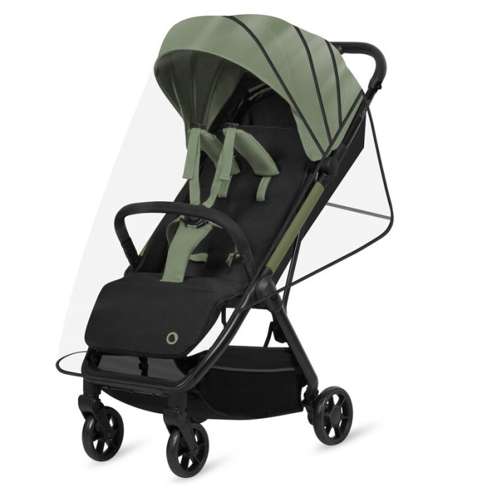 Carucior sport, Lionelo, Julie Air, Greutate redusa - 7.5 kg, Sustine 22 kg, 6 luni+, Capotina impermeabila, Protectie SPF 50+, Include suport sticla, Pliere compacta pentru calatorii, Verde Sage [22]