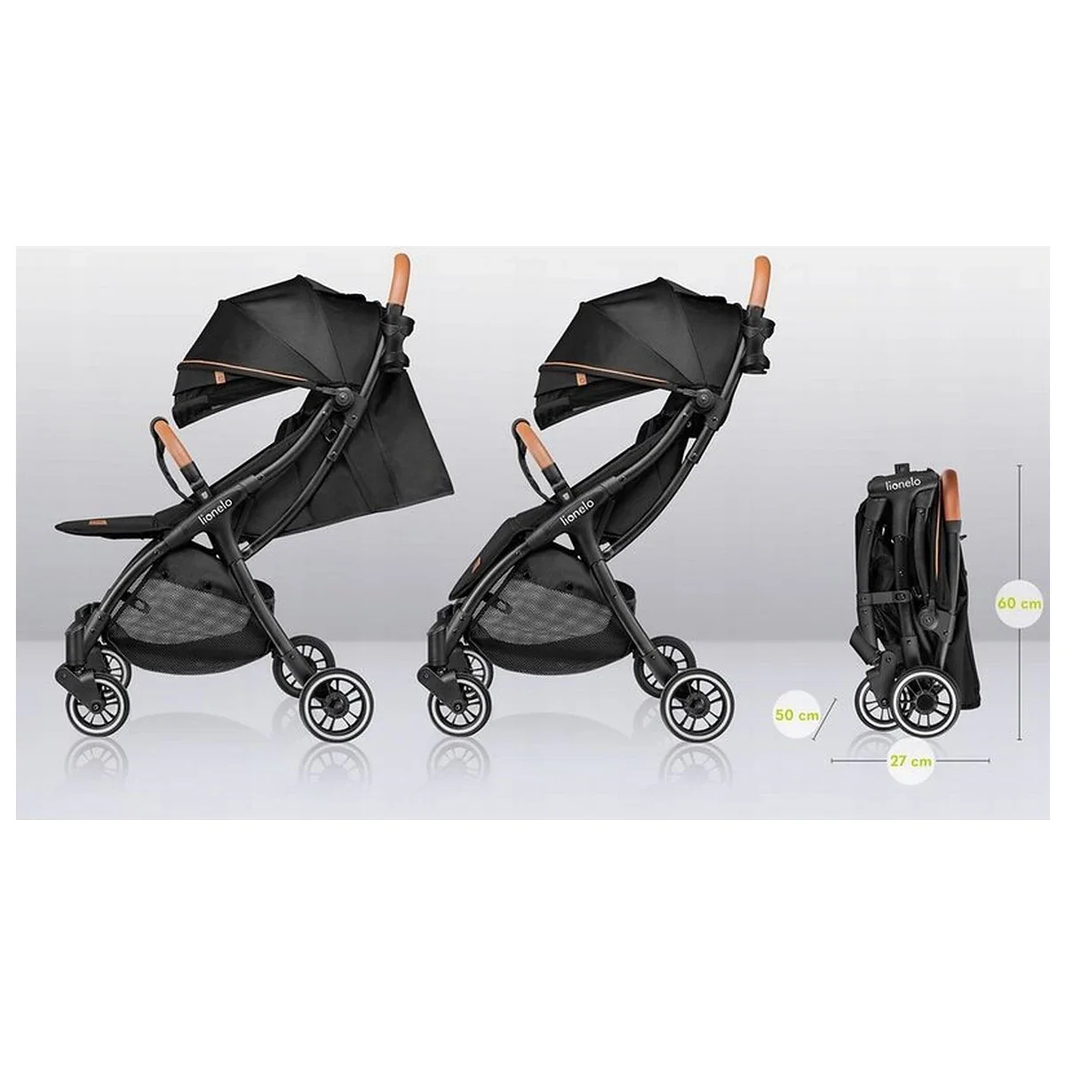 Carucior sport, Lionelo, Julie One, De la nastere, Greutate redusa, Cu accesorii, Cadru din aluminiu, 0-22 kg, Pliere [26]
