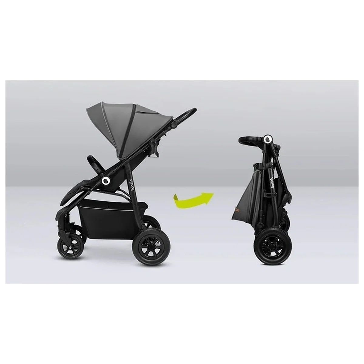 Carucior sport, Lionelo, Natt, De la nastere, Cu accesorii si capotina XXL reglabila, 0 - 22 kg, Negru Onyx 4 ani [24]