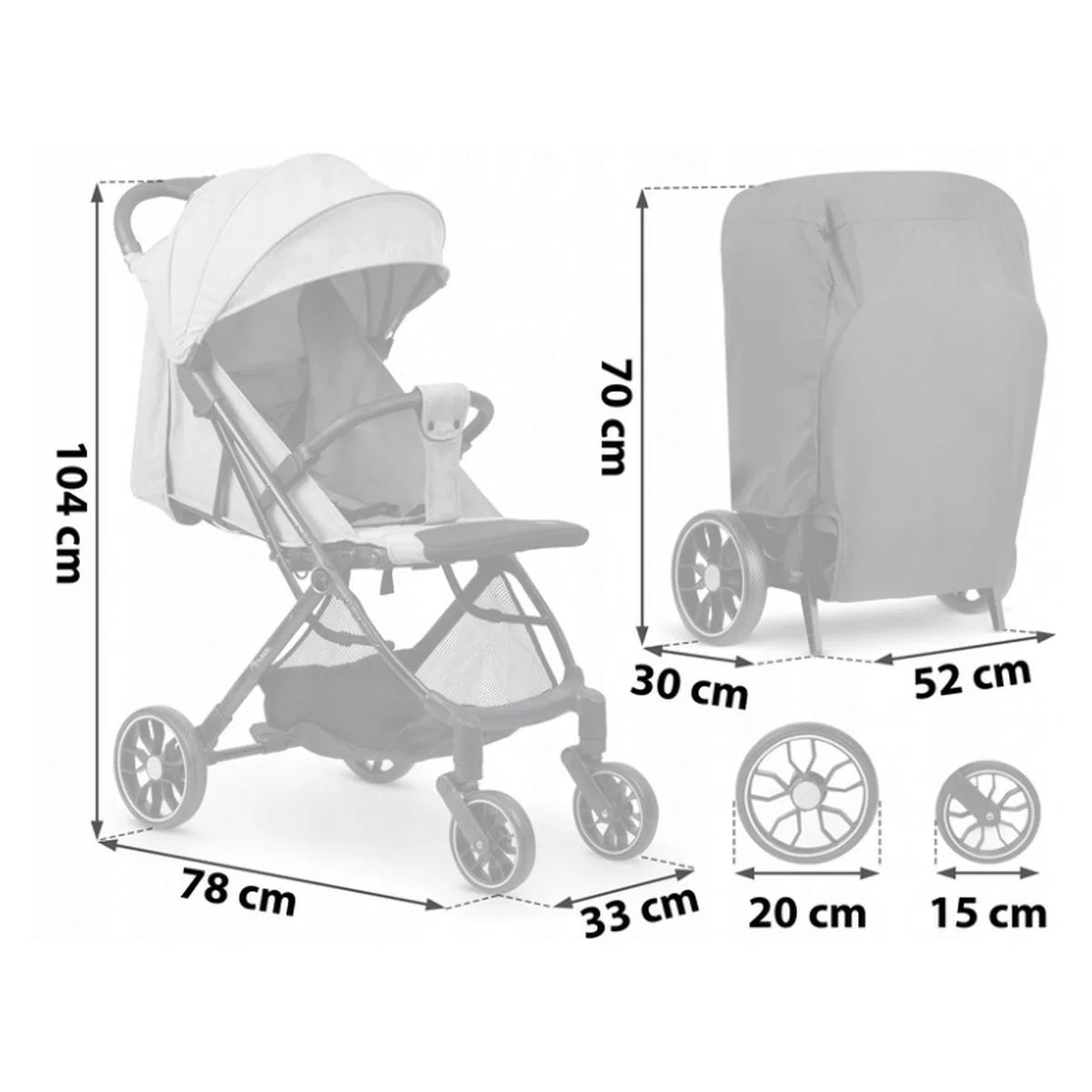 Carucior sport , Nukido Paseo - Gri deschis 36 luni [12]