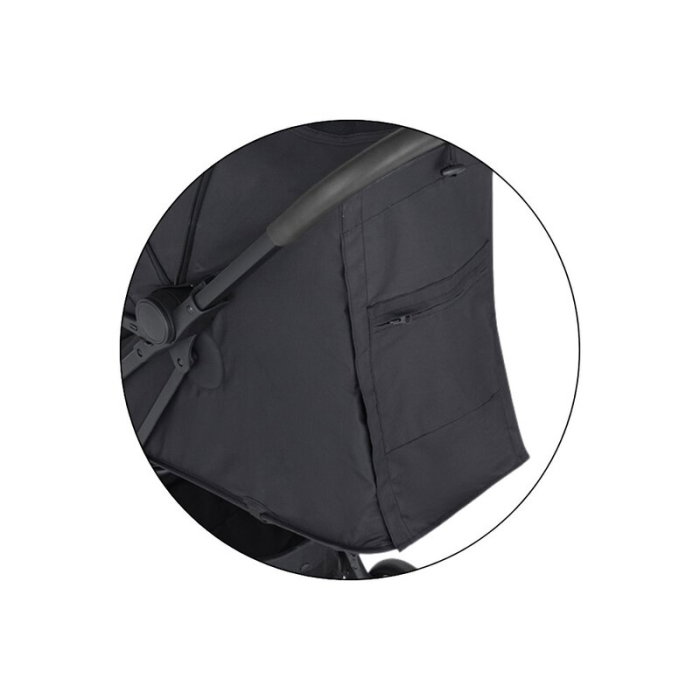 Carucior sport, Petite&Mars, Fly, Pliere compacta, Spatar reglabil pana la pozitie de somn, Suport picioare reglabil, Copertina cu protectie UPF40+, Suport pahar inclus, Pana la 22 kg, 0 luni+, Negru [19]