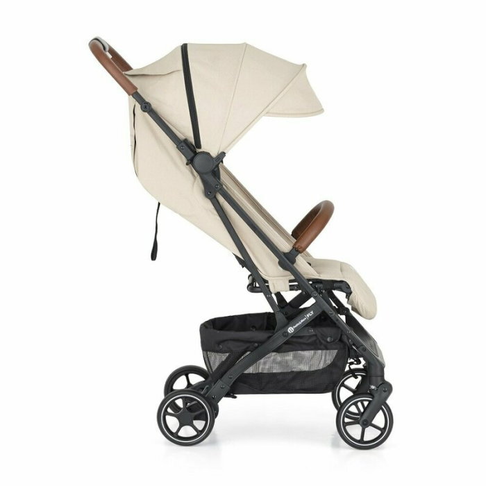 Carucior sport, Petite&Mars, Fly, Pliere compacta, Spatar reglabil pana la pozitie de somn, Suport picioare reglabil, Copertina cu protectie UPF40+, Suport pahar inclus, Pana la 22 kg, 0 luni+, Bej [7]