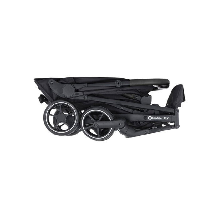 Carucior sport, Petite&Mars, Fly, Pliere compacta, Spatar reglabil pana la pozitie de somn, Suport picioare reglabil, Copertina cu protectie UPF40+, Suport pahar inclus, Pana la 22 kg, 0 luni+, Negru [9]