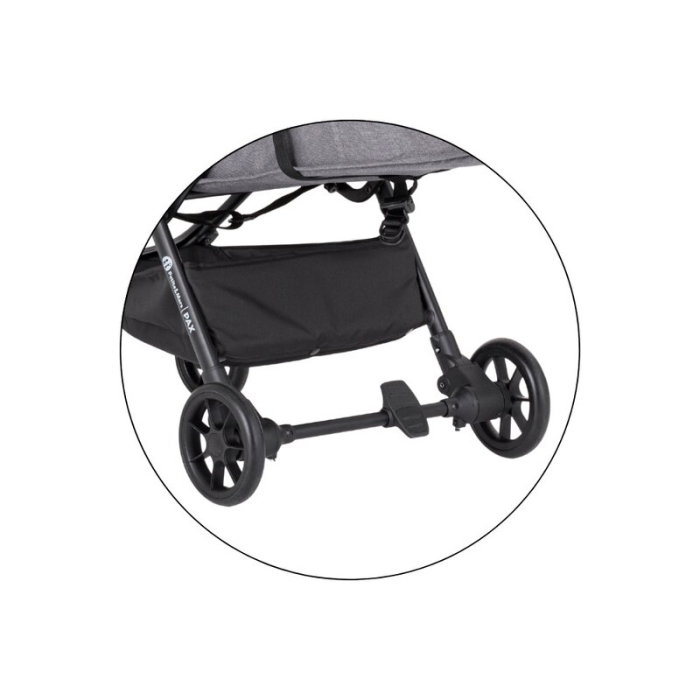 Carucior sport, Petite&Mars, Pax Ultimate, Compact - 7 kg, Spatar ajustabil, Suport picioare reglabil, Pliere tip carte, 6-36 luni, Pana la 22 kg, Gri [10]