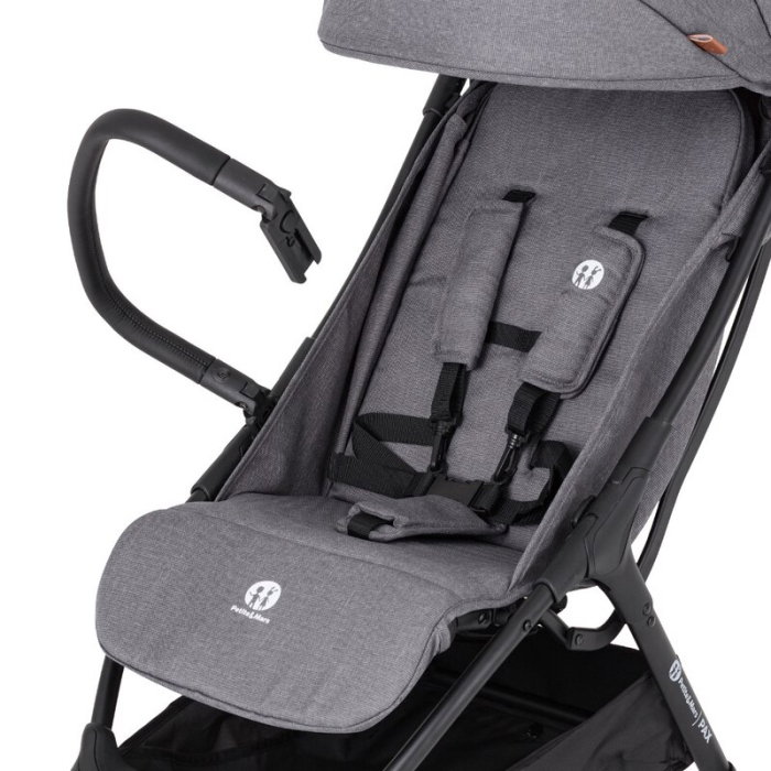 Carucior sport, Petite&Mars, Pax Ultimate, Compact - 7 kg, Spatar ajustabil, Suport picioare reglabil, Pliere tip carte, 6-36 luni, Pana la 22 kg, Gri [4]