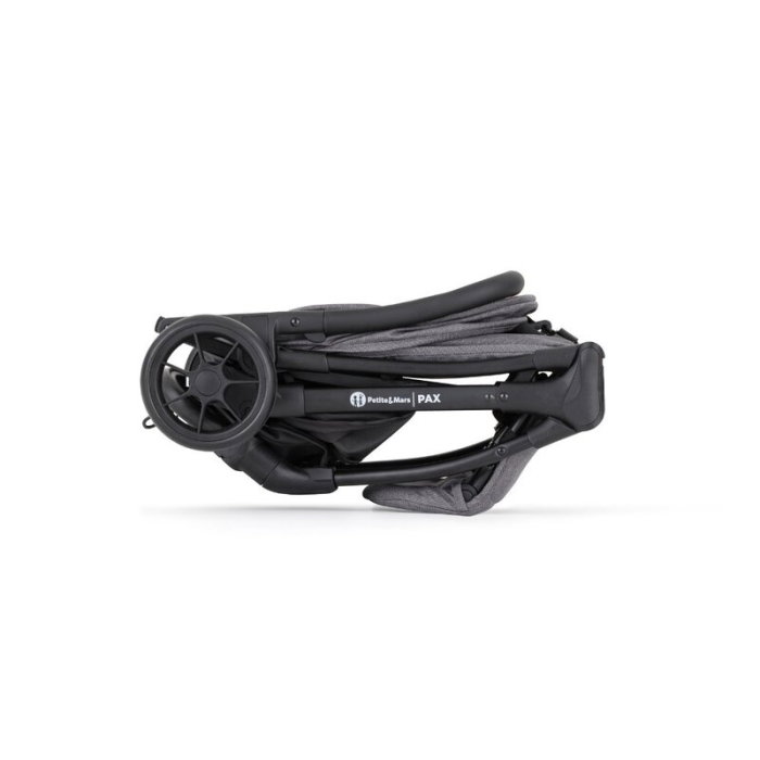 Carucior sport, Petite&Mars, Pax Ultimate, Compact - 7 kg, Spatar ajustabil, Suport picioare reglabil, Pliere tip carte, 6-36 luni, Pana la 22 kg, Gri [8]