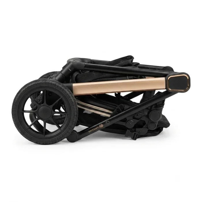 Carucior transformabil 2 in 1, Appekids Elite, de la naștere până la 22 kg, sezut reversibil, cadru usor, compatibil scoici auto, include gentuta, husa picioare, husa ploaie, plasa anti-insecte, Sand [6]