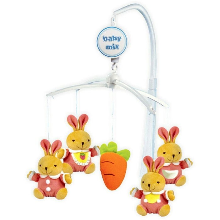 Carusel, Baby Mix, Pentru patut, Cu 5 jucarii din plus, Bunnies [1]