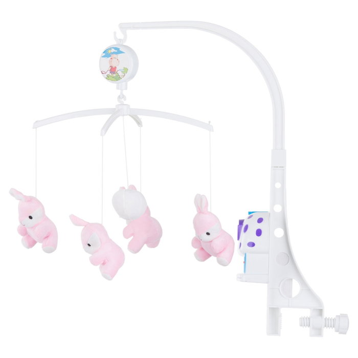 Carusel muzical pentru patut Chipolino Pink rabbits [1]