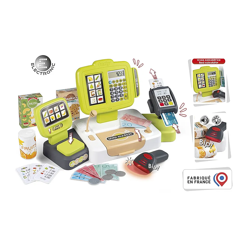 Casa de marcat Smoby Large Cash Register verde 3 ani + [2]