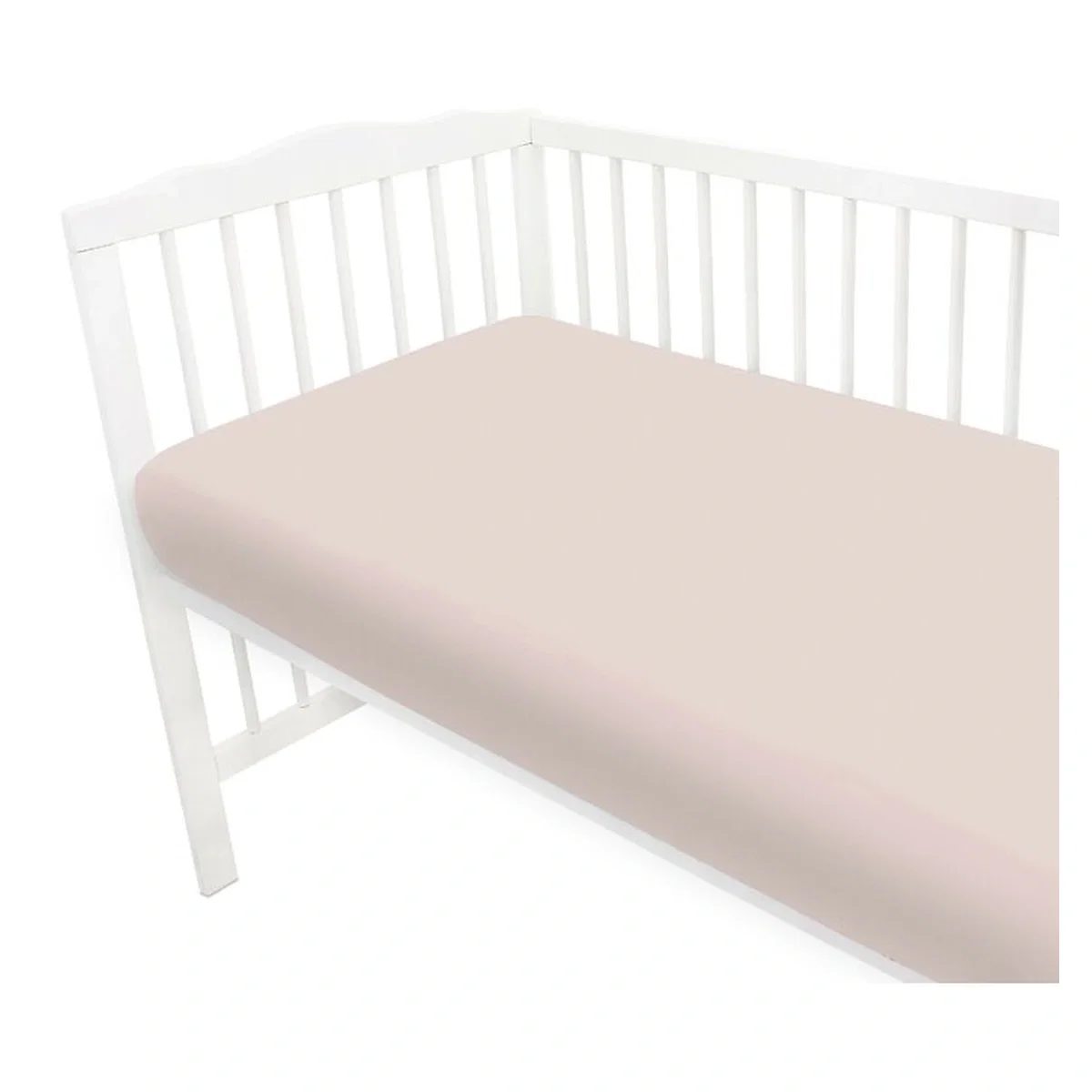 Cearceaf cu elastic, MimiNu, Jerse, Pentru patut 120X60 cm, Powder Pink [2]