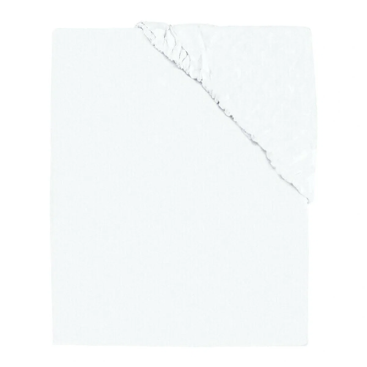 Cearceaf cu elastic, MimiNu, Pentru landou, carucior si cosulet, 80x35 cm, Jerseu, Alb [2]
