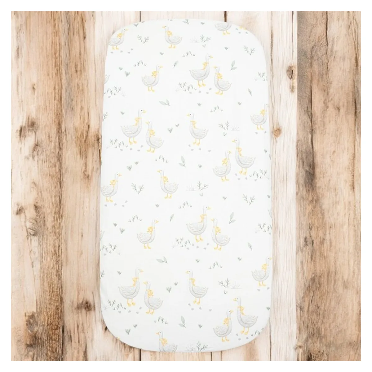 Cearceaf cu elastic, New Baby, Pentru landou, bumbac 100%, 35 x 75 cm, Goose 0 luni+ [2]