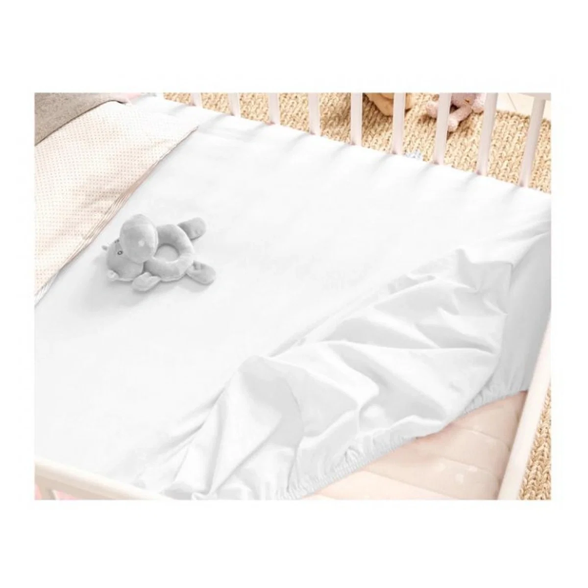 Cearceaf din bumbac cu elastic BabyJem [1]
