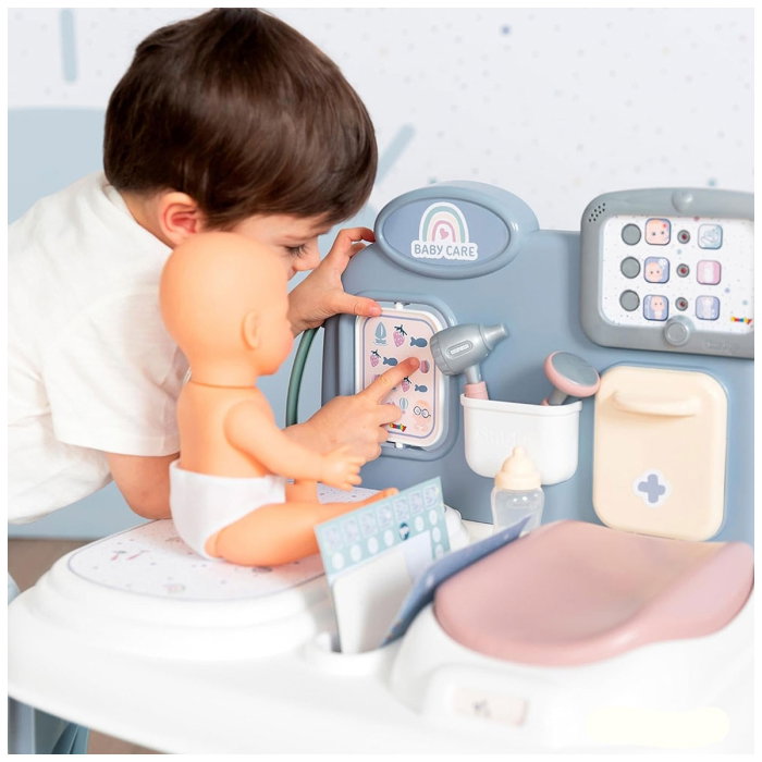 Centru de ingrijire pentru papusi Smoby Baby Care Center albastru cu accesorii 3 ani + [6]
