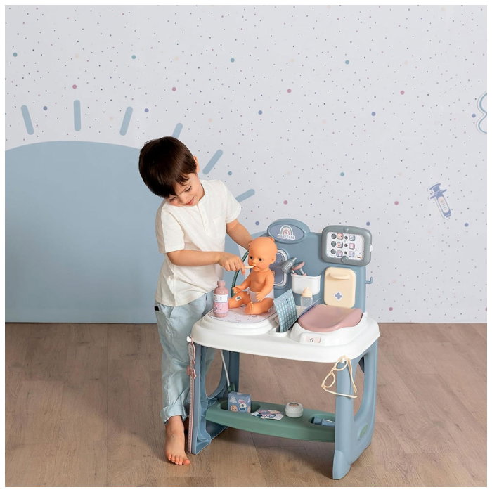 Centru de ingrijire pentru papusi Smoby Baby Care Center albastru cu accesorii 3 ani + [5]