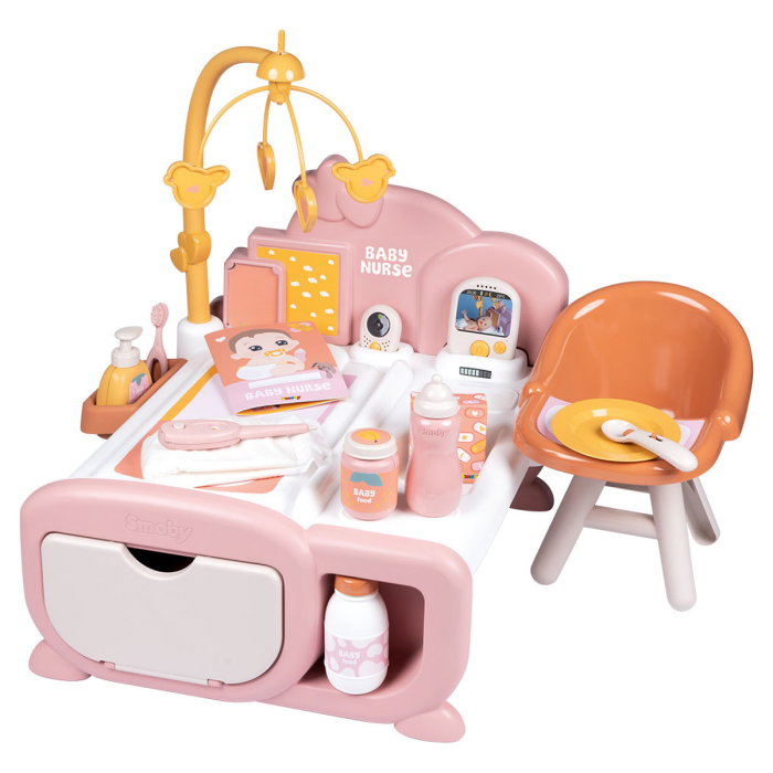 Centru de ingrijire pentru papusi Smoby Baby Nurse Cocoon Nursery 3 in 1 cu 16 accesorii 3 ani + [1]