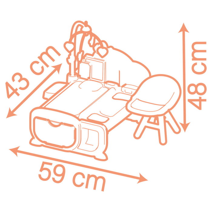 Centru de ingrijire pentru papusi Smoby Baby Nurse Cocoon Nursery 3 in 1 cu 16 accesorii 3 ani + [2]