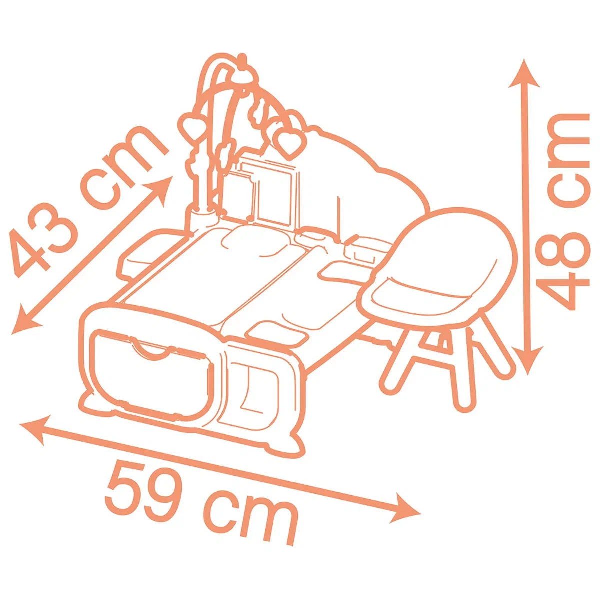 Centru de ingrijire pentru papusi Smoby Baby Nurse Cocoon Nursery 3 in 1 cu 16 accesorii 3 ani + [2]