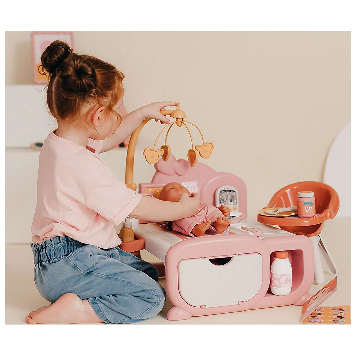 Centru de ingrijire pentru papusi Smoby Baby Nurse Cocoon Nursery 3 in 1 cu 16 accesorii 3 ani + [5]
