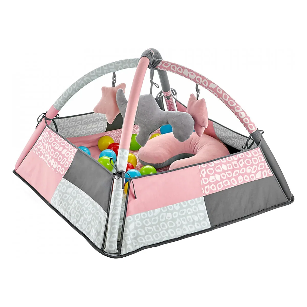 Centru de joaca cu bile BabyJem Roz Toy Ball Play Mat [1]