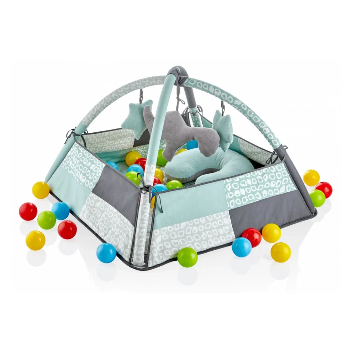 Centru de joaca cu bile BabyJem Verde Toy Ball Play Mat [1]