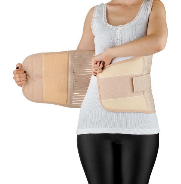 Centura abdominala post-natala reglabila Crem BabyJem Postpartum L-XL [3]