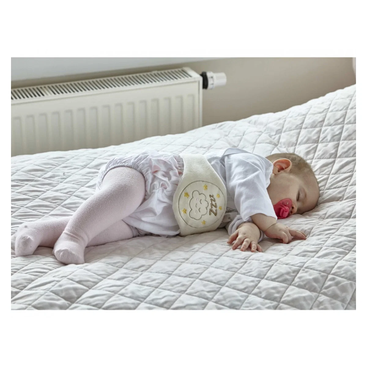 Centura anticolici cu samburi de cirese BabyJem Sleepy Cloud, Ecru 0luni + [2]