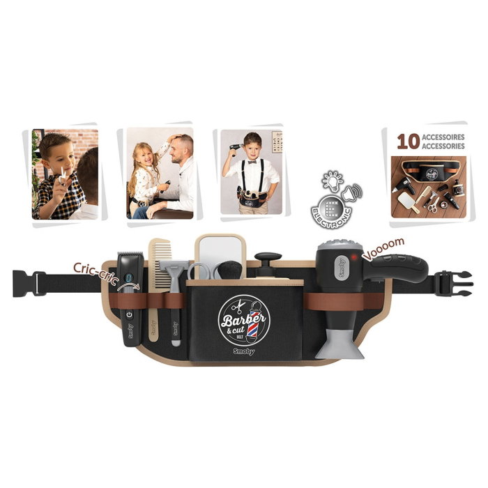 Centura frizer Smoby Barber and Cut negru cu accesorii 3 ani + [3]