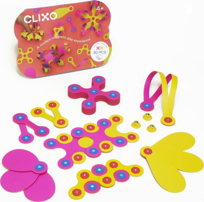 Clixo® joc magnetic de construit - Crew Roz & Galben (30 piese) [7]