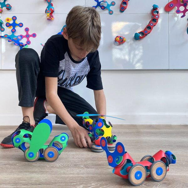Clixo® joc magnetic de construit - Modele cu rotite (72 piese) [5]