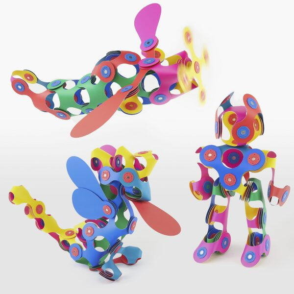 Clixo® joc magnetic de construit - Super Curcubeu (60 piese) [4]