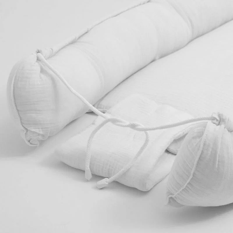 Cosulet bebelus, New Baby, Baby Nest 80 x 50 cm, muselina, White 12 luni [3]