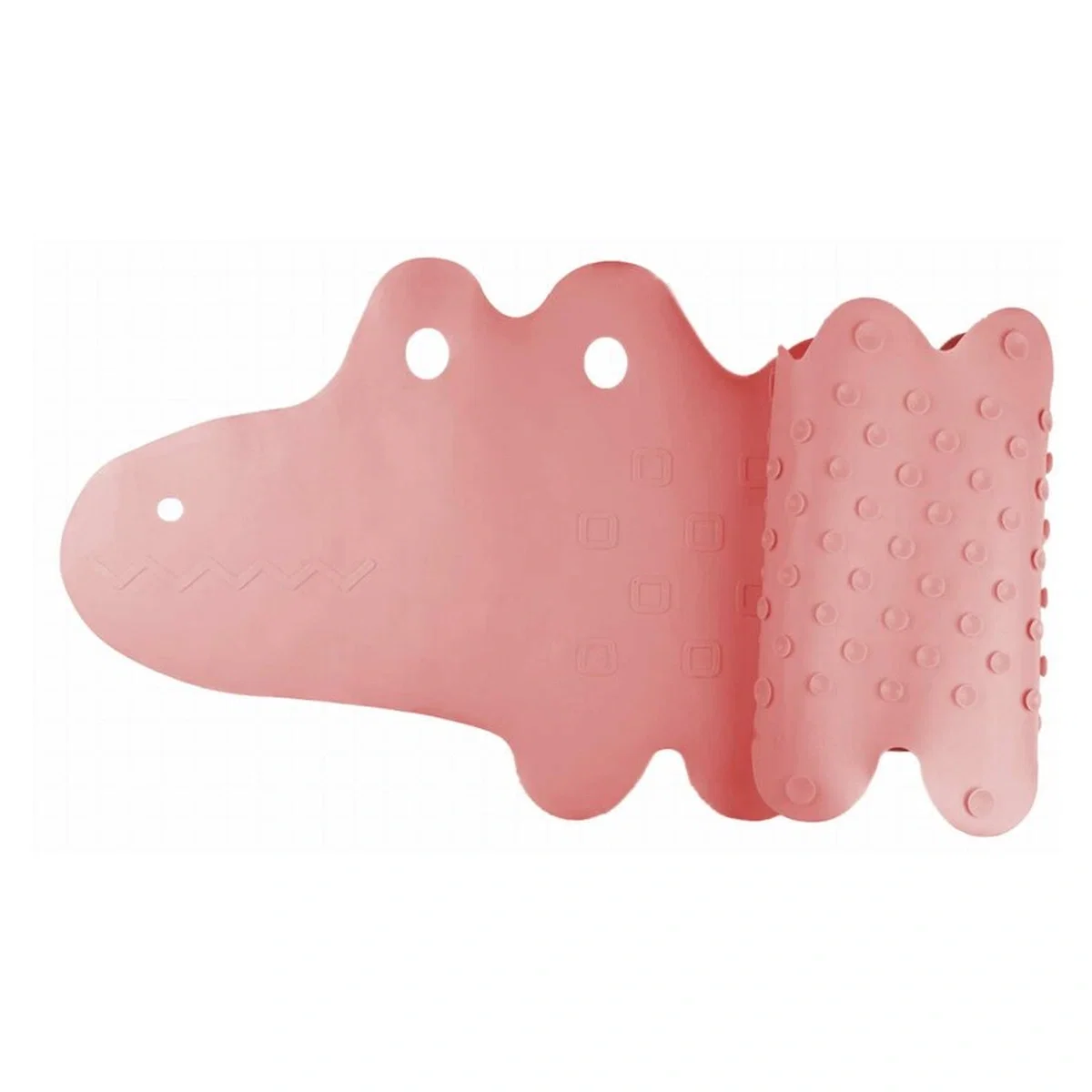 Covoras de baie, Bocioland, Antiderapant, Cu ventuze, Silicon, 33 x 90 cm, Crocodile Pink [1]