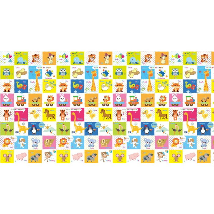 Covoras de joaca, Bocioland, Happy Day, Pliabil, Protectie impotriva loviturilor, Dimensiune mare, 200 x 150 cm, Cu [4]