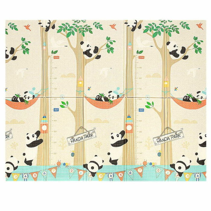 Covoras de joaca, Bocioland, Panda, Pliabil, Protectie impotriva loviturilor, Dimensiune mare, 180 x 150 cm, Cu [5]