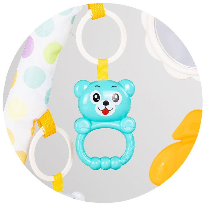 Covoras de joaca cu pian Chipolino Zoo Party, Blue [6]