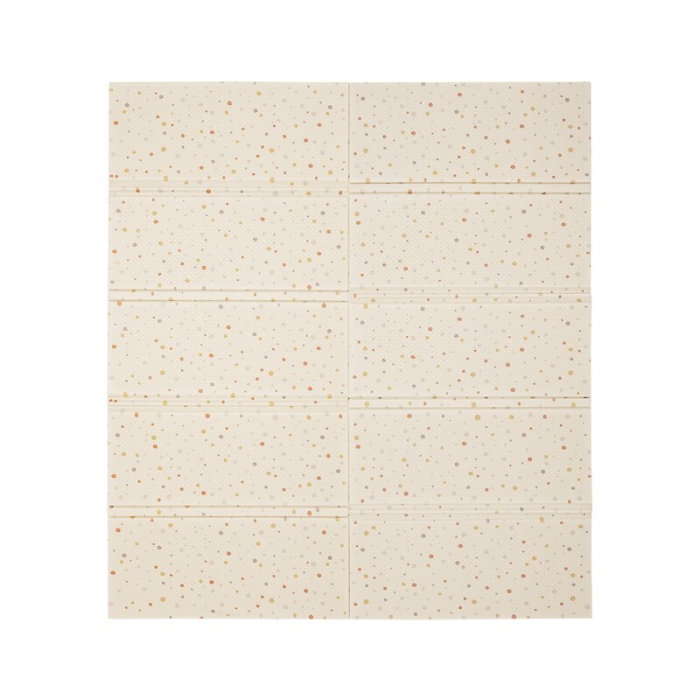 Covoras educativ, Lionelo, Zora, Din spuma XPE non-toxica, Cu doua fete, Suprafata antiderapanta, 180x200 cm, Grosime 1.5 cm, Pliabil, Include geanta pentru transport, Bej [4]
